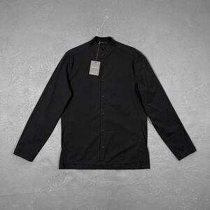 NWT Transit Black Cotton Blend Poplin Button Up Shirt Men's Small